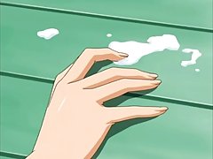 Cartoon brunette with big tits is often having sex on the beach with her handsome boyfriend