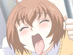 Busty cartoon girl is getting fucked and screaming from pleasure while having an intense orgasm