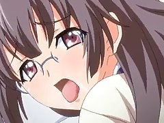 Cartoon chick with big tits is screaming from pleasure while getting banged in front of her friends