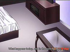 Hentai chick with pink hair and big tits is getting fucked hard, like never before