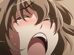 Cartoon girl is getting a huge dick deep inside her, and screaming from pleasure while cumming