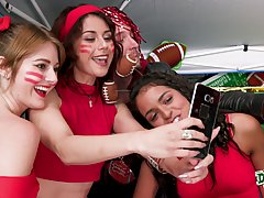 Alex More and Vienna Black are having a party in the dorm, and being real sluts